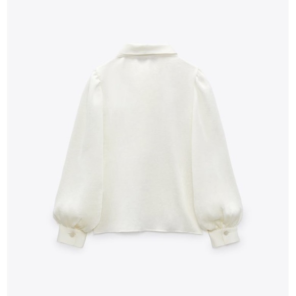 Zara Satin Shirt with Rhinestones - Picture 7 of 7